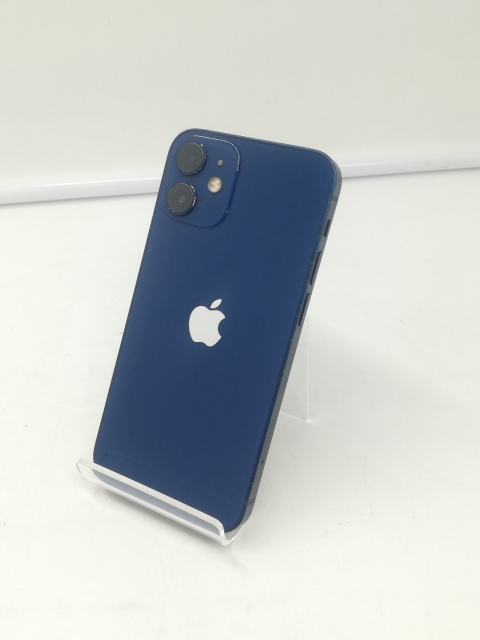 【中古】Apple au 【SIMロック解除済み】 iPhone 12 mini 128GB ブルー MGDP3J/A【札幌】保証期間１ヶ月【ランクB】