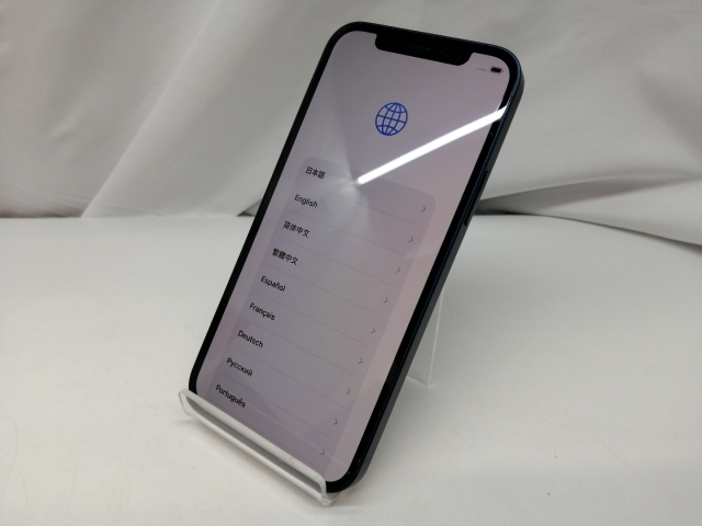 【中古】Apple docomo 【SIMロック解除済み】 iPhone 12 128GB ブルー MGHX3J/A【札幌】保証期間１ヶ月【ランクB】_1