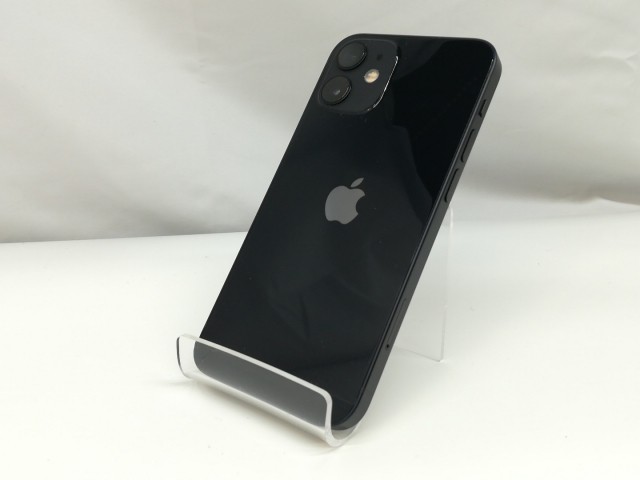 【中古】Apple au 【SIMロック解除済み】 iPhone 12 mini 128GB ブラック MGDJ3J/A【札幌】保証期間１ヶ月【ランクB】