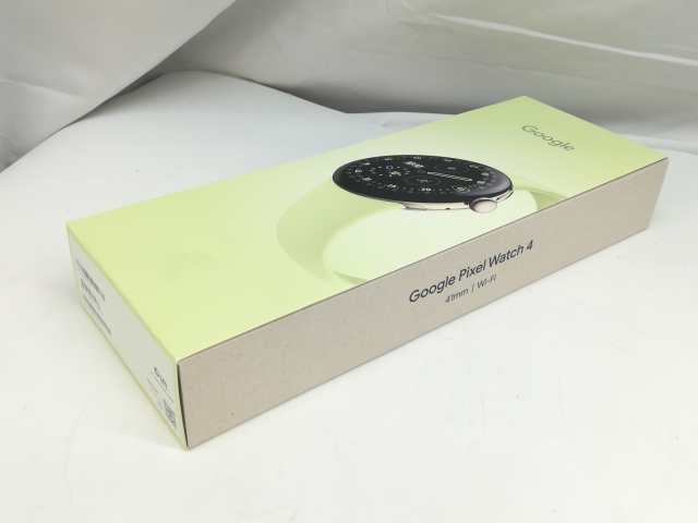 【未使用】Google Pixel Watch4 Wi-Fiモデル 41mm Champagne Gold アルミケース/Lemongrass アクティブ バンド【DS秋葉】保証期間３ヶ月