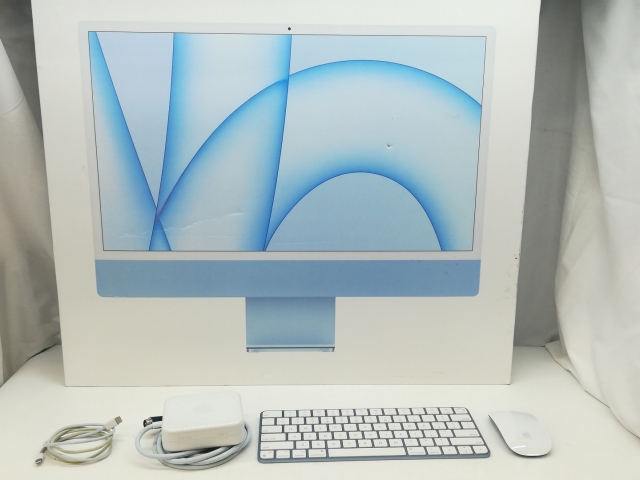 中古】Apple iMac 24インチ CTO (M1・2021) ブルー M1(CPU:8C/GPU:8C