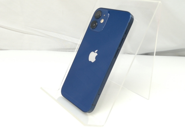 【中古】Apple SoftBank 【SIMロック解除済み】 iPhone 12 mini 64GB ブルー MGAP3J/A【札幌】保証期間１ヶ月【ランクB】