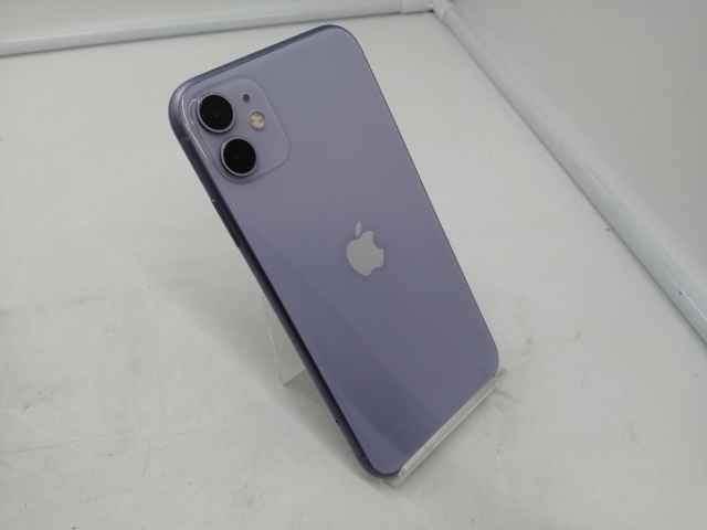 【中古】Apple 国内版 【SIMフリー】 iPhone 11 128GB パープル MWM52J/A【札幌】保証期間１週間【ランクC】