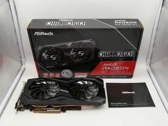 【中古】ASRock Radeon RX 6600 XT Challenger D 8GB OC（RX6600XT CLD 8GO）RX6600XT/8GB(GDDR6)【博多】保証期間１週間