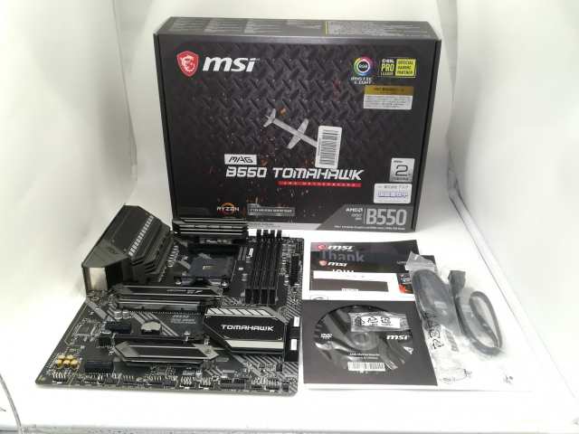 【中古】MSI MAG B550 TOMAHAWK B550/AM4/2.5GbitLAN/ATX 【札幌】保証期間１週間の通販は