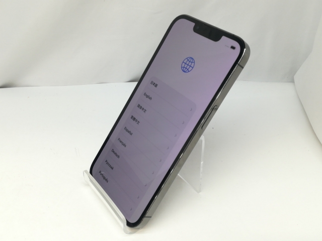 【中古】Apple 国内版 【SIMフリー】 iPhone 13 Pro 256GB グラファイト MLUN3J/A【札幌】保証期間１ヶ月【ランクB】