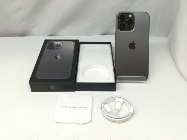 【中古】Apple 国内版 【SIMフリー】 iPhone 13 Pro 256GB グラファイト MLUN3J/A【札幌】保証期間１ヶ月【ランクB】