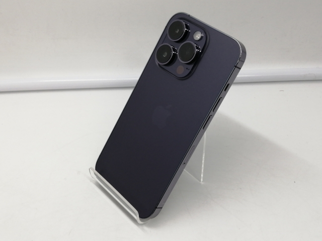 【中古】Apple 国内版 【SIMフリー】 iPhone 14 Pro 128GB ディープパープル MQ0F3J/A【札幌】保証期間１ヶ月【ランクB】