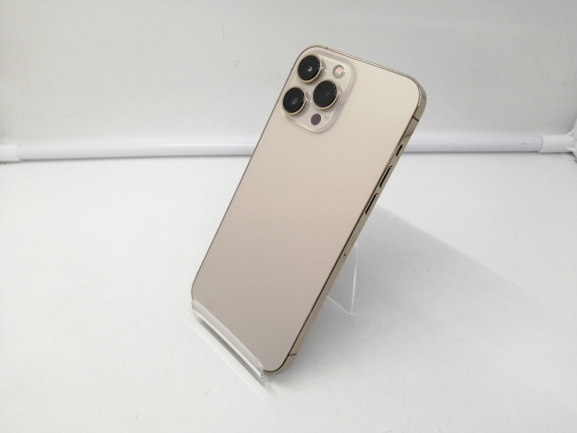 【中古】Apple au 【SIMフリー】 iPhone 13 Pro Max 128GB ゴールド MLJ63J/A【札幌】保証期間１ヶ月【ランクA】