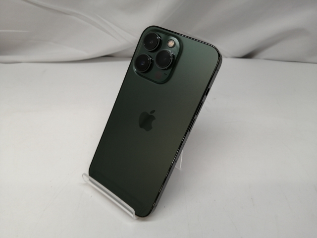 【中古】Apple au 【SIMフリー】 iPhone 13 Pro 128GB アルパイングリーン MNDX3J/A【札幌】保証期間１ヶ月【ランクB】
