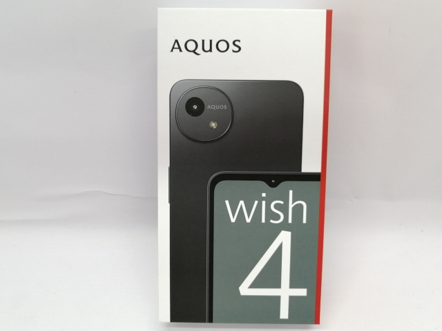 【未使用】SHARP SoftBank 【SIMフリー】 AQUOS wish4 ブラック 4GB 64GB A403SH (法人向けモデル)【川越クレアモール】保証期間３ヶ月