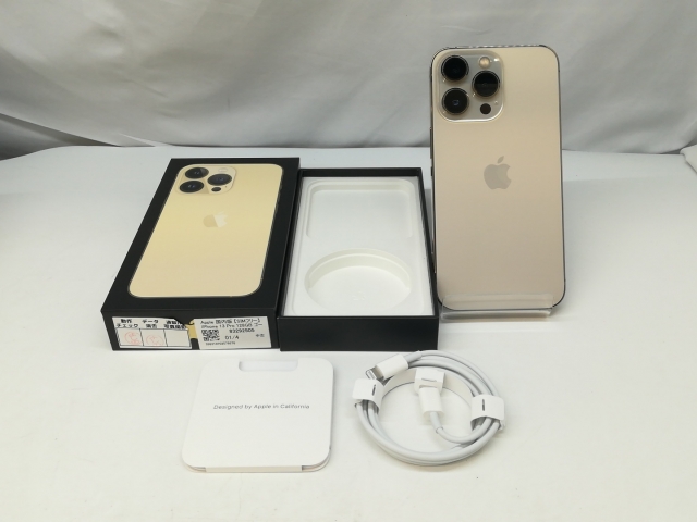 【中古】Apple 国内版 【SIMフリー】 iPhone 13 Pro 128GB ゴールド MLUH3J/A【札幌】保証期間１ヶ月【ランクB】