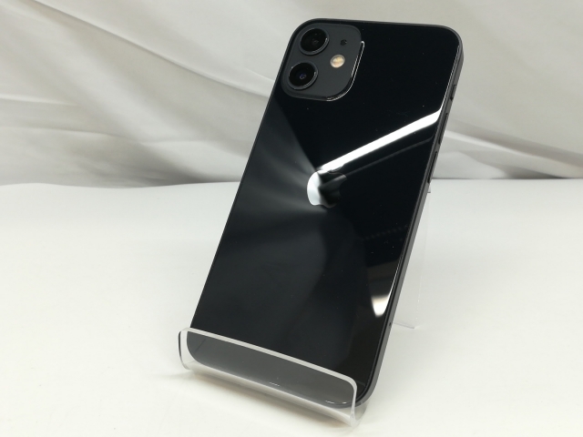 【中古】Apple au 【SIMロック解除済み】 iPhone 12 mini 128GB ブラック MGDJ3J/A【札幌】保証期間１ヶ月【ランクB】