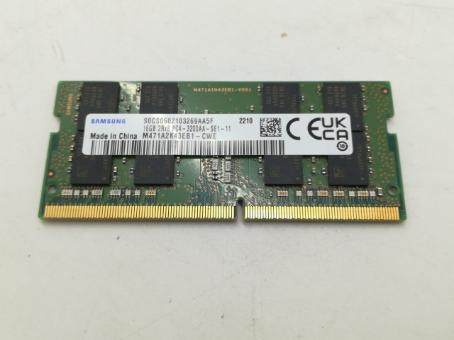 【中古】260PIN 16GB DDR4-3200(PC4-25600) SODIMM 【ノートPC用】【札幌】保証期間１週間