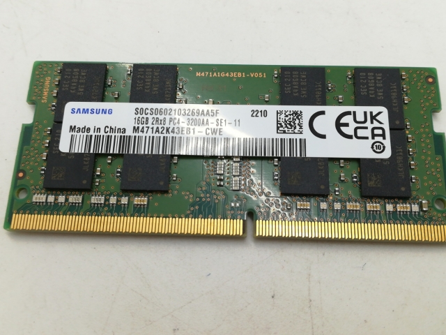 【中古】260PIN 16GB DDR4-3200(PC4-25600) SODIMM 【ノートPC用】【札幌】保証期間１週間_2