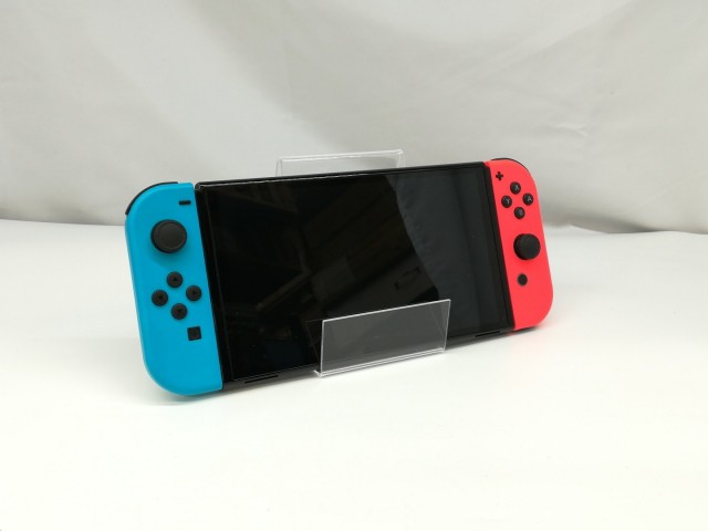 【中古】Nintendo Switch 本体 (有機ELモデル) HEG-S-KABAA ネオンブルー・ネオンレッド【札幌】保証期間１ヶ月【ランクB】