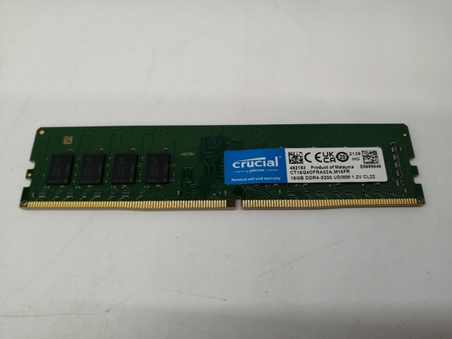 【中古】DDR4 16GB PC4-25600(DDR4-3200)【デスクトップPC用】【札幌】保証期間１週間