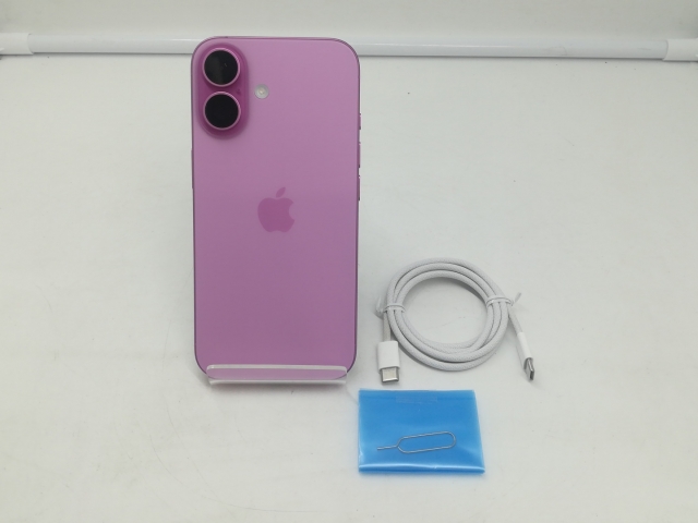 【中古】Apple au 【SIMフリー】 iPhone 16 128GB ピンク MYDT3J/A【札幌】保証期間１ヶ月【ランクB】_3