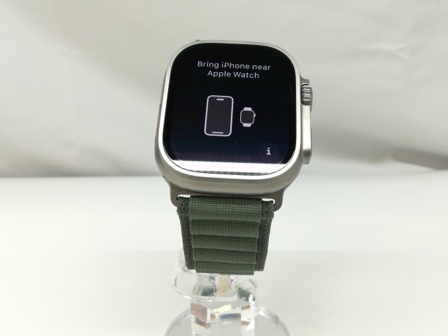 【中古】Apple Apple Watch Ultra 49mm Cellular チタニウムケース/グリーンアルパインループ S MNHJ3J/A【札幌】保証期間１ヶ月【ランク