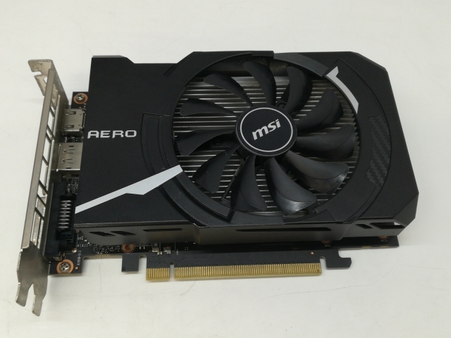【中古】MSI GeForce GTX 1650 AERO ITX 4G OC GTX1650/4GB(GDDR5)/PCI-E【札幌】言いはなつ継続期間１週