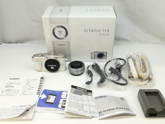 中古】OLYMPUS PEN E-PL10 14-42mm EZ レンズキット ホワイト【札幌