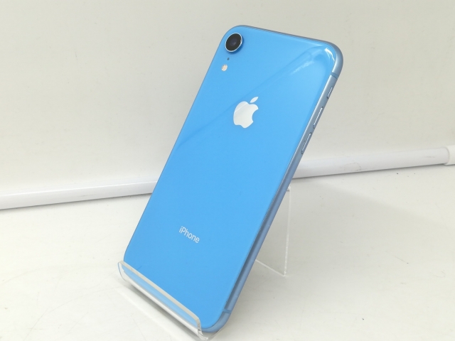 【中古】Apple SoftBank 【SIMロック解除済み】 iPhone XR 64GB ブルー MT0E2J/A【札幌】保証期間１週間【ランクC】