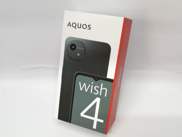 【未使用】SHARP SoftBank 【SIMフリー】 AQUOS wish4 ブラック 4GB 64GB A403SH (法人向けモデル)【川越クレアモール】保証期間３ヶ月