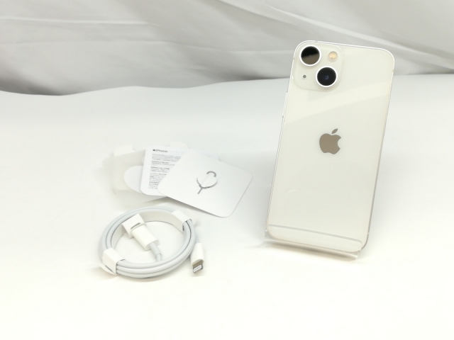 【中古】Apple docomo 【SIMフリー】 iPhone 13 mini 128GB スターライト MLJE3J/A【札幌】保証期間１ヶ月【ランクC】_7