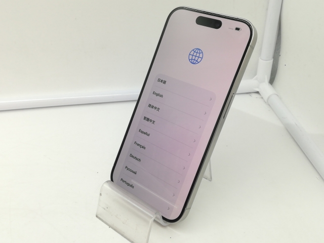 【中古】Apple docomo 【SIMフリー】 iPhone 15 Pro 128GB ホワイトチタニウム MTU83J/A【札幌】保証期間１ヶ月【ランクB】_1