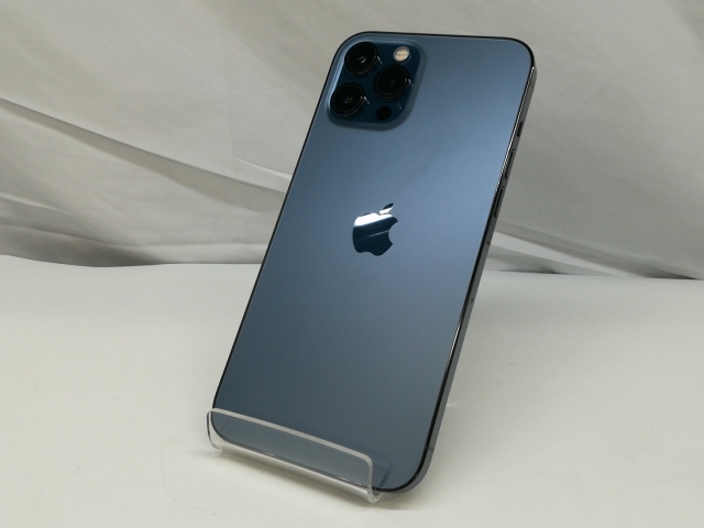 【中古】Apple SoftBank 【SIMロック解除済み】 iPhone 12 Pro Max 128GB パシフィックブルー MGCX3J/A【札幌】保証期間１ヶ月【ランクA】