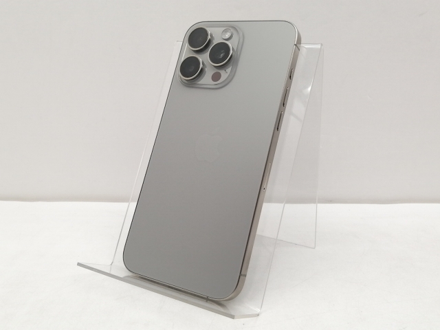【中古】Apple docomo 【SIMフリー】 iPhone 15 Pro Max 256GB ナチュラルチタニウム MU6R3J/A【仙台イービーンズ】保証期間１ヶ月【ランクB】