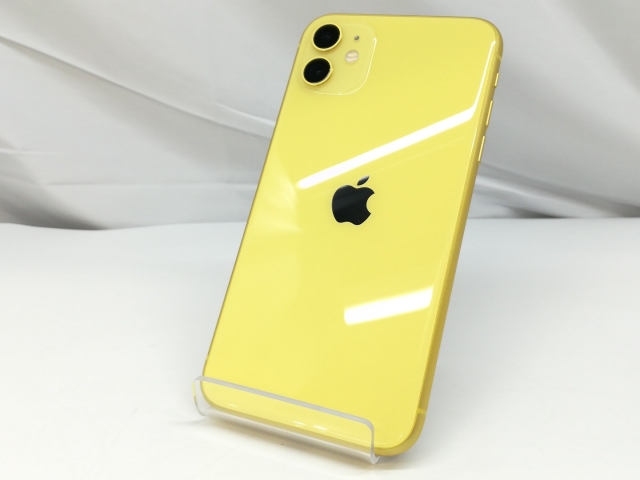 【中古】Apple au 【SIMロック解除済み】 iPhone 11 64GB イエロー MWLW2J/A【札幌】保証期間１ヶ月【ランクA】