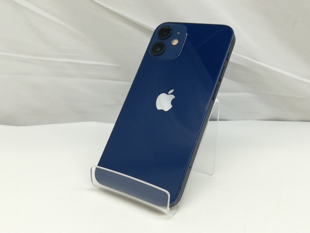 【中古】Apple SoftBank 【SIMロック解除済み】 iPhone 12 mini 128GB ブルー MGDP3J/A【札幌】保証期間１ヶ月【ランクC】