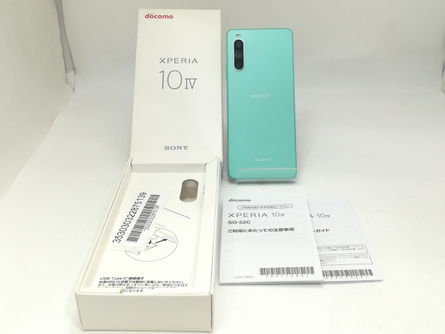 中古】SONY docomo 【SIMフリー】 Xperia 10 IV ミント 6GB