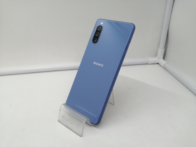 【中古】SONY au 【SIMロック解除済み】 Xperia 10 III ブルー 6GB 128GB SOG04【札幌】保証期間１ヶ月【ランクB】