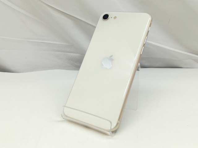 【中古】Apple au 【SIMフリー】 iPhone SE（第3世代） 64GB スターライト MMYD3J/A【札幌】保証期間１ヶ月【ランクB】