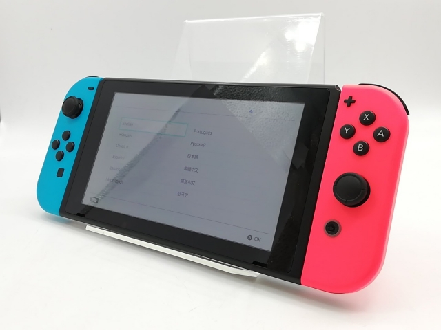 【中古】Nintendo Switch 本体 Joy-Con(L) ネオンブルー/(R) ネオンレッド HAD-S-KABAA 【2019年8月】【福岡筑紫】保証期間１ヶ月【ランクB】