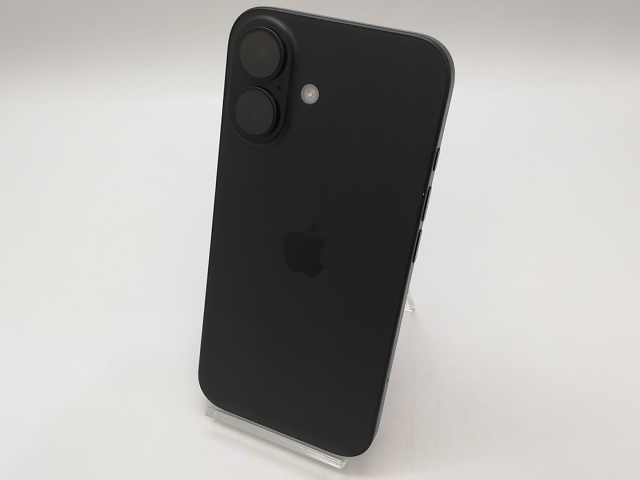 【中古】【赤ロム保証あり】Apple au 【SIMフリー】 iPhone 16 128GB ブラック MYDQ3J/A【鹿児島中町】保証期間１ヶ月【ランクB】