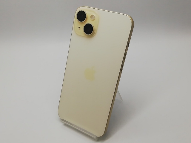 【中古】Apple 国内版 【SIMフリー】 iPhone 15 Plus 128GB イエロー MU0A3J/A【鹿児島中町】保証期間１ヶ月【ランクA】