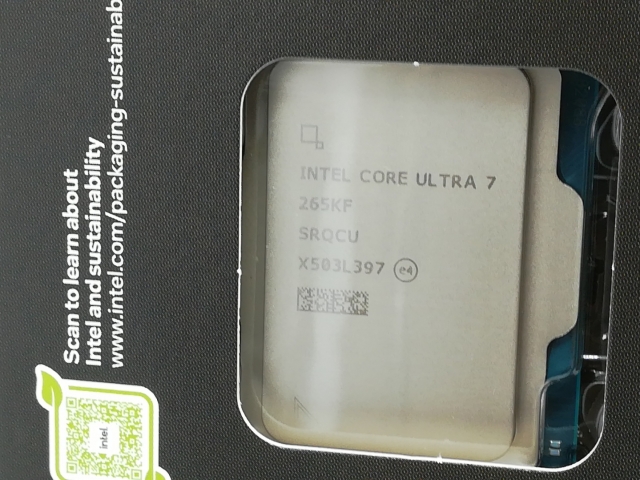 未使用】Intel Core Ultra 7 265KF(3.9GHz) Box LGA1851/20C(P
