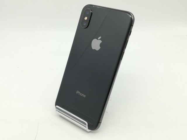 【中古】Apple au 【SIMロック解除済み】 iPhone X 64GB スペースグレイ MQAX2J/A【福岡筑紫】保証期間１ヶ月【ランクB】