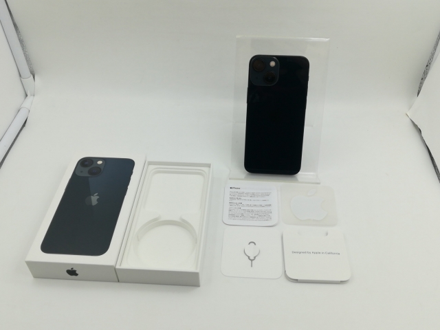 【中古】Apple 国内版 【SIMフリー】 iPhone 13 mini 128GB ミッドナイト MLJC3J/A【福岡筑紫】保証期間１ヶ月【ランクC】