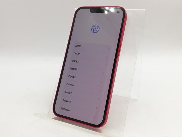 【中古】Apple SoftBank 【SIMフリー】 iPhone 14 128GB (PRODUCT)RED MPV93J/A【福岡筑紫】保証期間１ヶ月【ランクC】_1