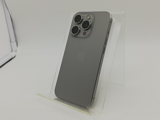 【中古】Apple 国内版 【SIMフリー】 iPhone 15 Pro 128GB ナチュラルチタニウム MTU93J/A【福岡筑紫】保証期間１ヶ月【ランクA】