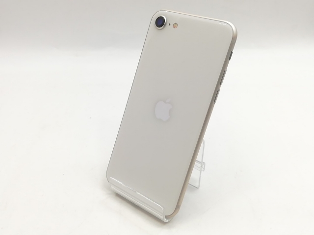 【中古】Apple docomo 【SIMフリー】 iPhone SE（第3世代） 64GB スターライト MMYD3J/A【福岡筑紫】保証期間１ヶ月【ランクA】