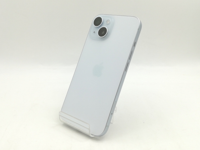 【中古】Apple SoftBank 【SIMフリー】 iPhone 15 256GB ブルー MTMR3J/A【福岡筑紫】保証期間１ヶ月【ランクA】