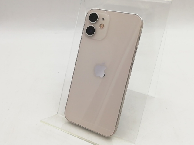 【中古】Apple SoftBank 【SIMロック解除済み】 iPhone 12 mini 128GB ホワイト MGDM3J/A【福岡筑紫】保証期間１ヶ月【ランクC】