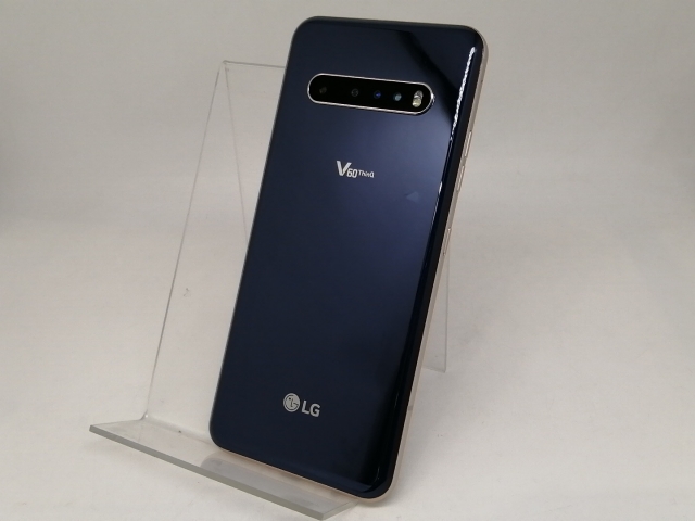【中古】LG電子 SoftBank 【SIMロック解除済み】 LG V60 ThinQ 5G クラッシーブルー 8GB 128GB A001LG【日本橋3】保証期間１ヶ月【ランクB】