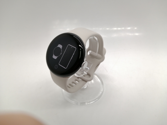 【中古】Google Pixel Watch2 Bluetooth/Wi-Fiモデル PolishedSilverアルミケース/Porcelainアクティブバンド【秋葉5号】保証期間１ヶ月【ランクB】_1