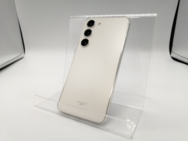 中古】SAMSUNG au 【SIMフリー】 Galaxy S23 クリーム 8GB 256GB SCG19